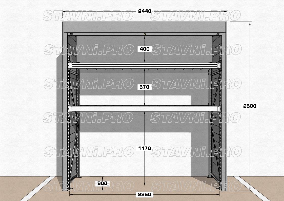 Размеры роллетного шкафа для аторезины в паркинг с металлическим стеллажом