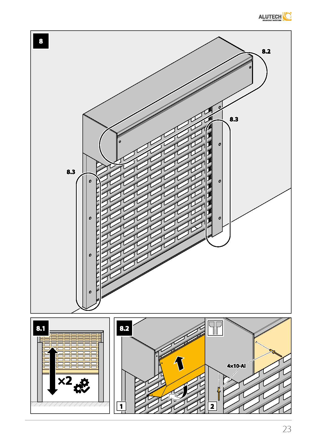 Инструкция по установке рулонных решеток Алютех